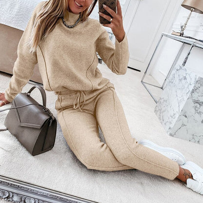 Heidi Fashion - Szykowny jesienny dres ze spodniami ze sznurkiem dla kobiet