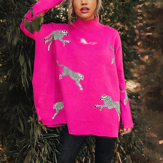 Sweter w panterkę - Harlee