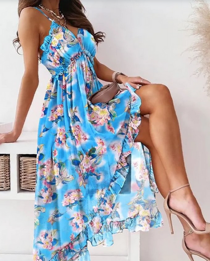 Nalani - Luźna sukienka z ramiączkami w stylu boho