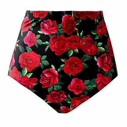 Noelia® | Letnie damskie majtki bikini z wysoką talią Stroje kąpielowe w kwiaty