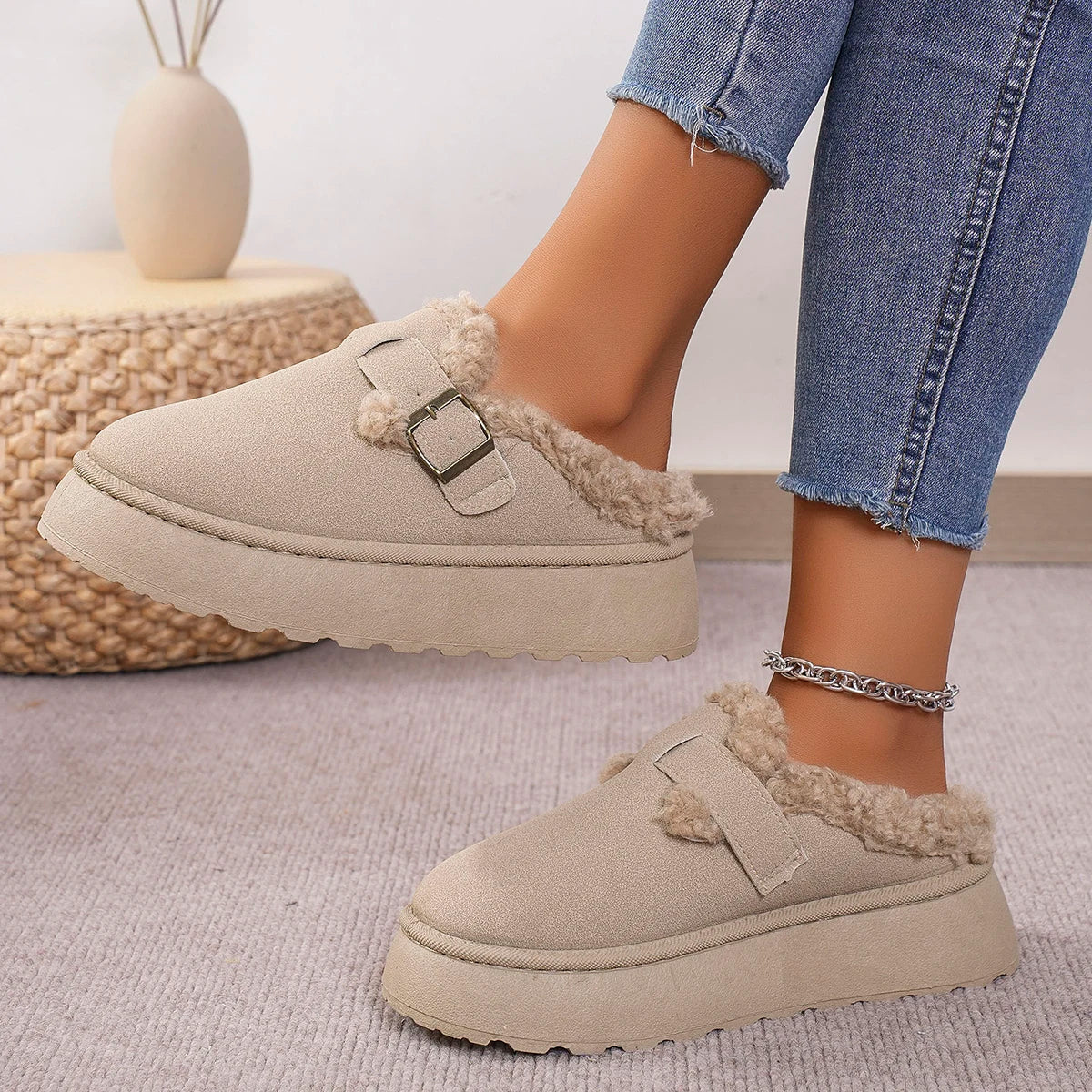 Ocieplane zamszowe buty damskie - Jazzy