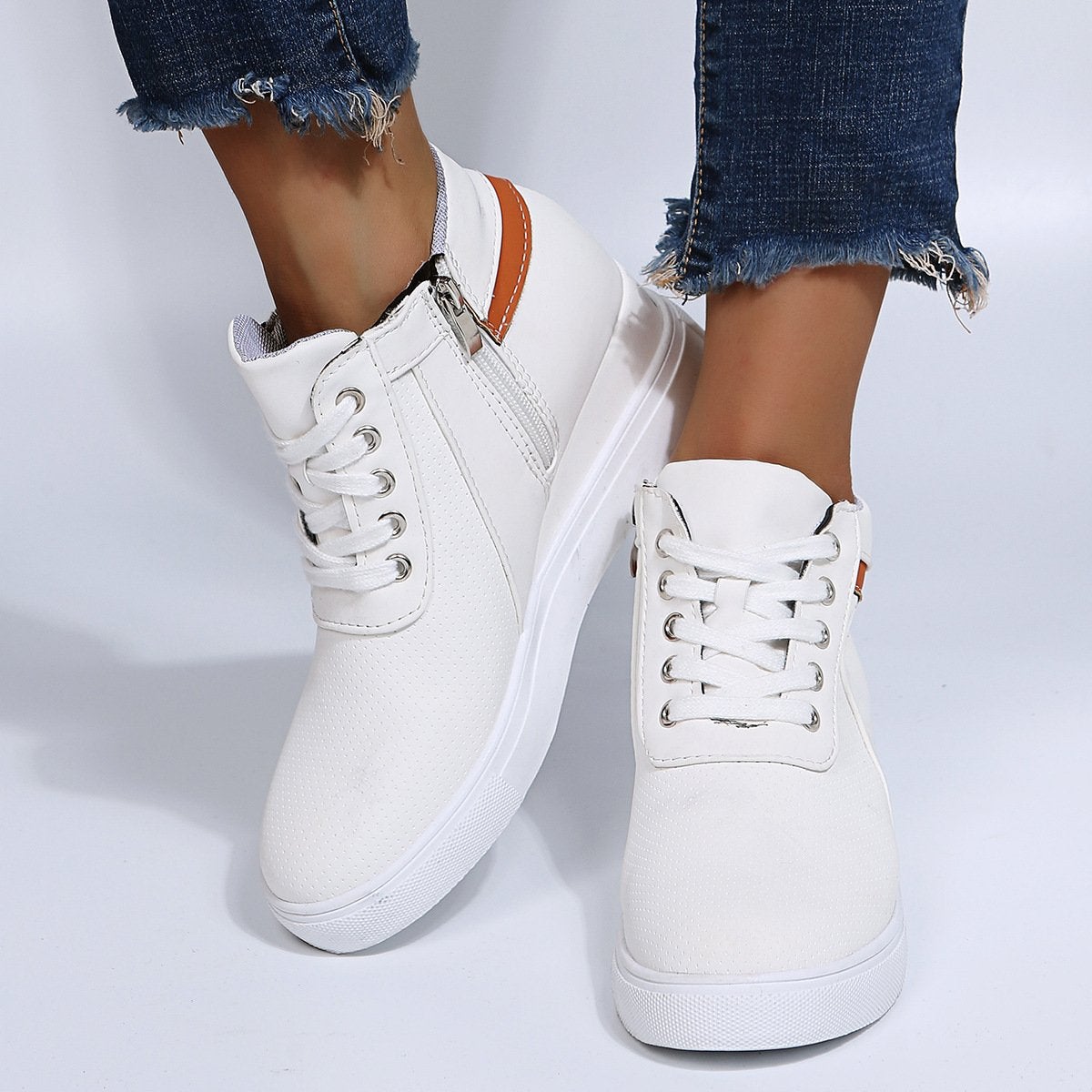 Nicoletta - Damskie sznurowane buty na wysokim obcasie