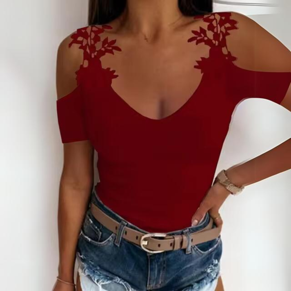 Oksana - Letnie seksowne topy gładkie
