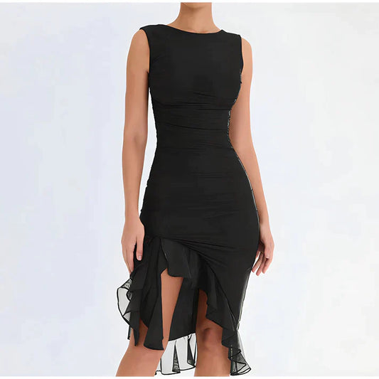 Fenna - Elegancka sukienka bodycon z falbanami