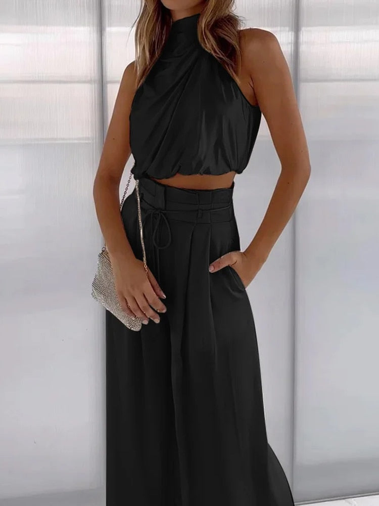 Elle - Elegancki top bez rękawów dla kobiet