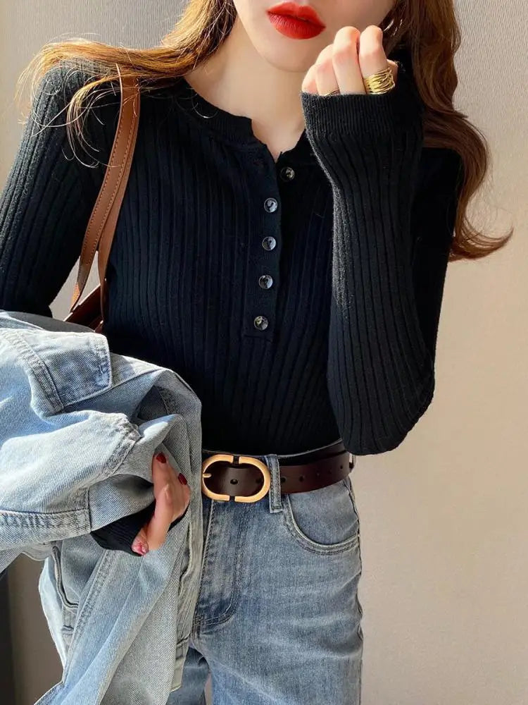 Sweter damski gładki