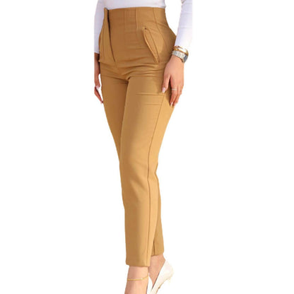 Allegra Hose - Damskie wąskie spodnie z wysokim stanem zapewniające stylowy wygląd
