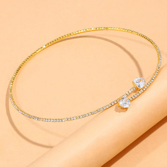 Naszyjnik choker z kamieniami | Promienny i wyjątkowy!