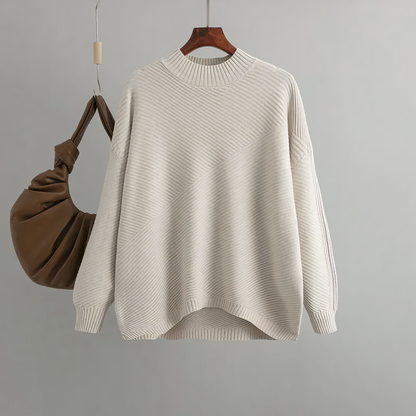 Sweter z dzianiny w stylu vintage - Senna