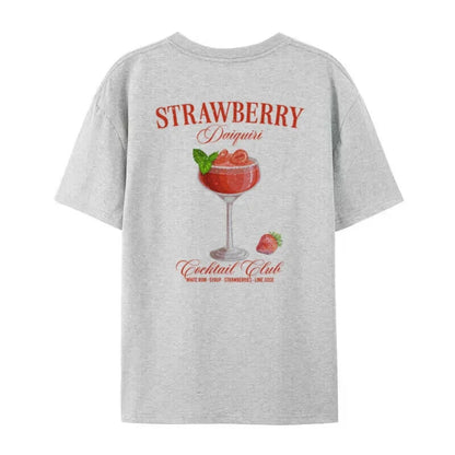 T-shirt - Oversized Daquiri - Bawełna, Unikalny nadruk z tyłu - Idealny na co dzień