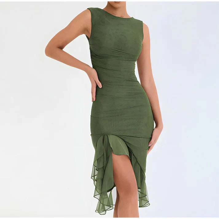 Fenna - Elegancka sukienka bodycon z falbanami