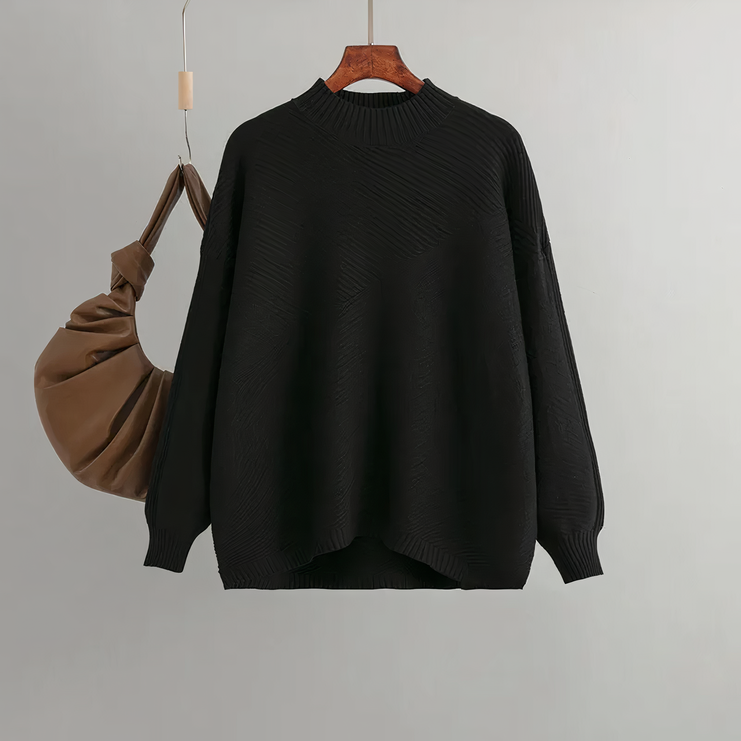 Sweter z dzianiny w stylu vintage - Senna