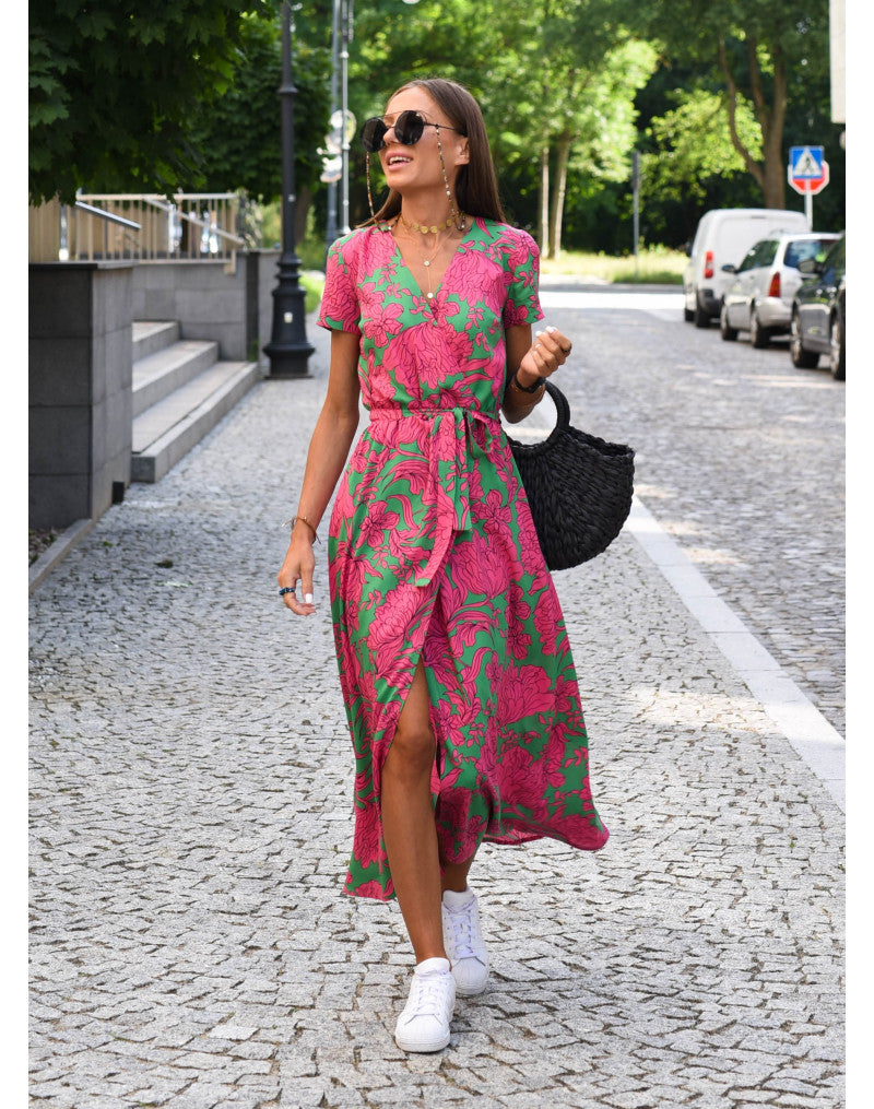 Elegancka sukienka kopertowa