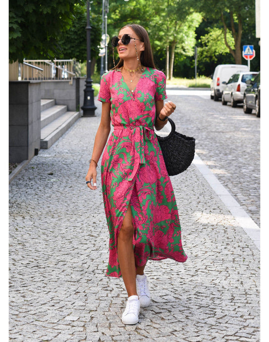 Elegancka sukienka kopertowa