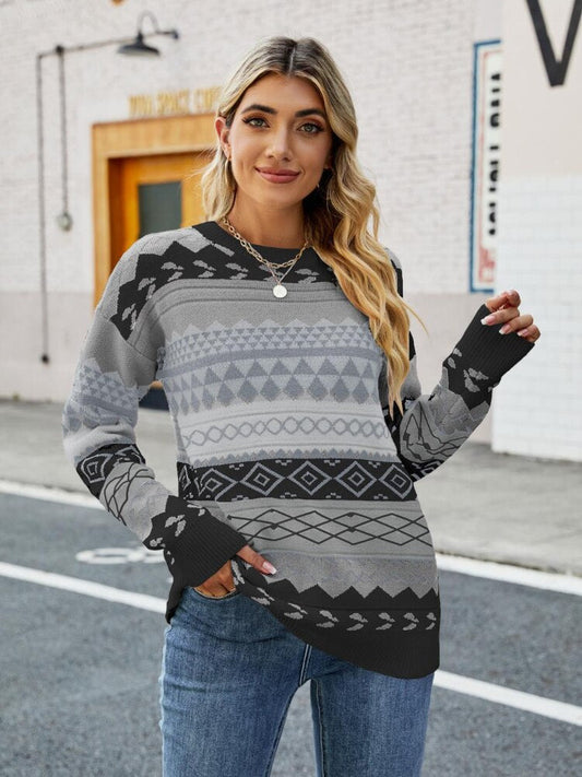 Stylowy sweter w stylu vintage - Chola
