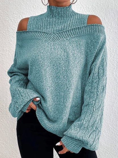 Sweter damski z odkrytymi ramionami