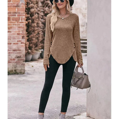 Sweter z dzianiny - elegancja i wygoda - miękki materiał - idealny na jesień i zimę