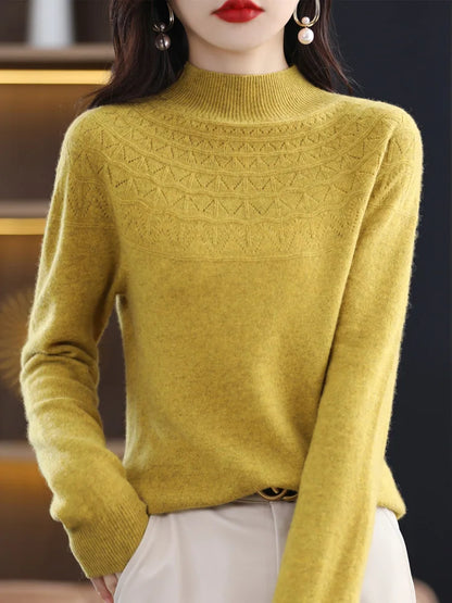 Sweter zimowy Dako z kołnierzem mocca