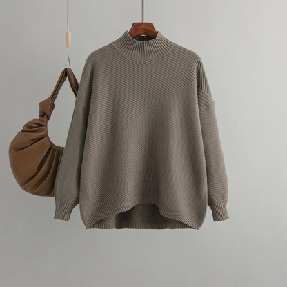 Sweter z dzianiny w stylu vintage - Senna