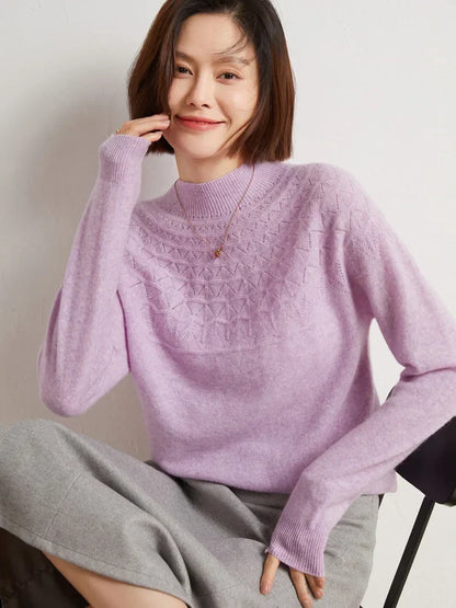 Sweter zimowy Dako z kołnierzem mocca