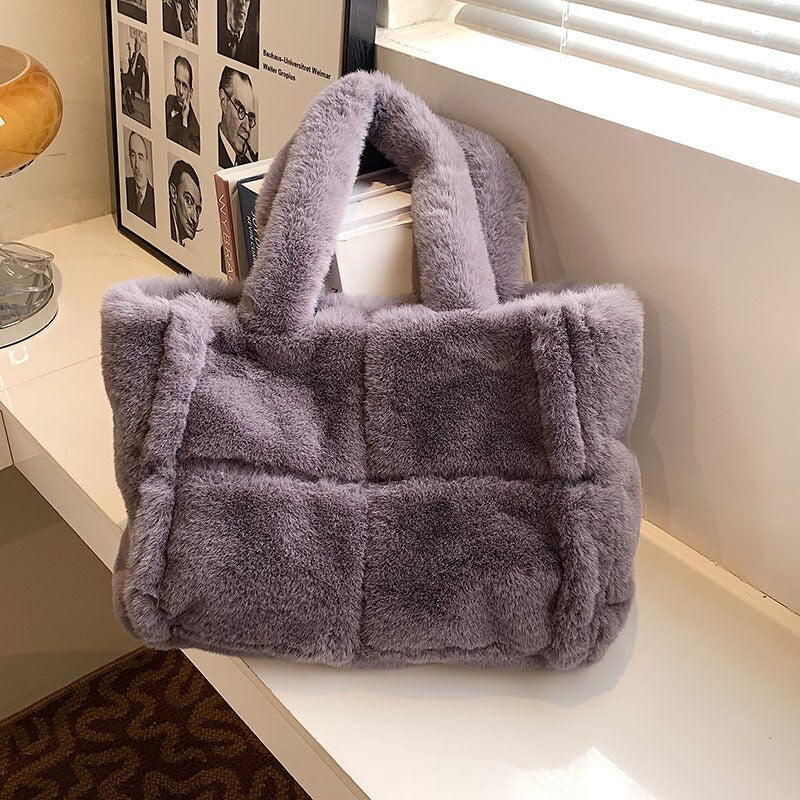 Vardi Dante™ Pipa Plush Handbag | Wygodna i zimowa torba damska
