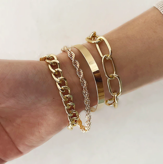 Charmy Arm Candy | Piękny 4-częściowy zestaw bransoletek