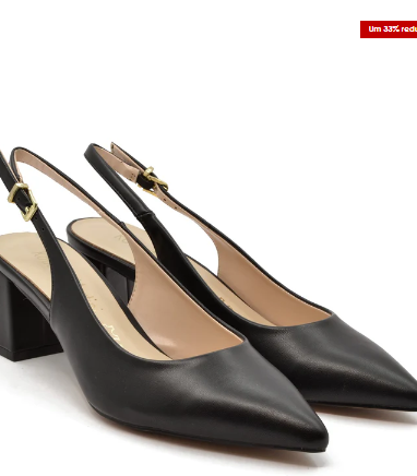 Nora - stylowe czarne buty z czarnym paskiem