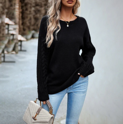 Sweter z dzianiny z długim rękawem