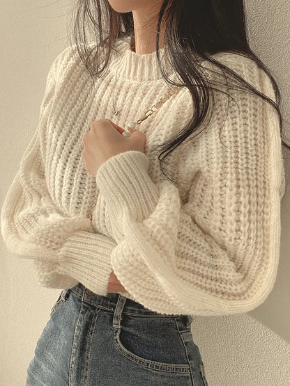 Sweter dzianinowy damski, sweter dzianinowy | Wygodny - Stylowy - Idealny na jesień/zimę
