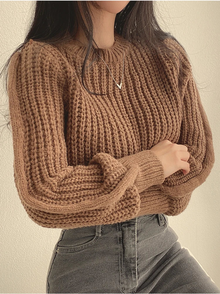 Sweter dzianinowy damski, sweter dzianinowy | Wygodny - Stylowy - Idealny na jesień/zimę
