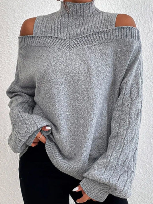 Sweter damski z odkrytymi ramionami