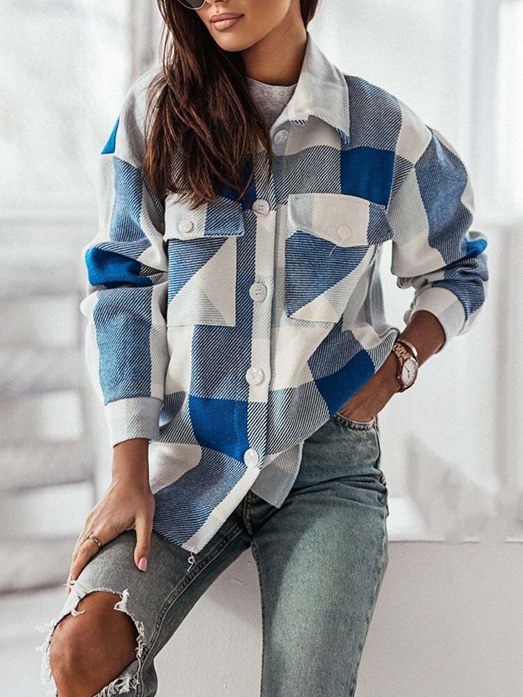 Odalis - Elegancka bluzka w kratę