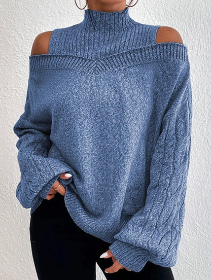 Sweter damski z odkrytymi ramionami