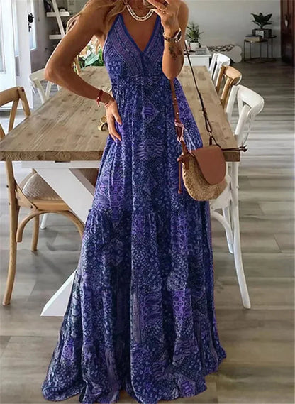 Harriet - Sukienka maxi z nadrukiem boho