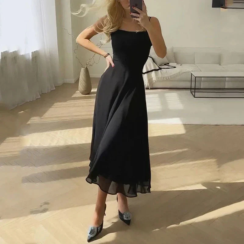 Shirlei - Eleganckie gładkie sukienki bez rękawów dla kobiet