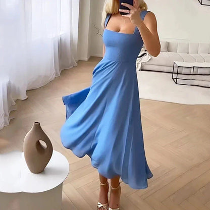 Shirlei - Eleganckie gładkie sukienki bez rękawów dla kobiet