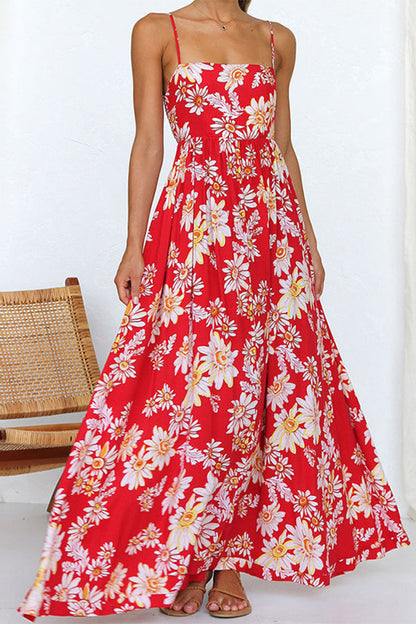 Skye - Elegancka sukienka bez rękawów z nadrukiem