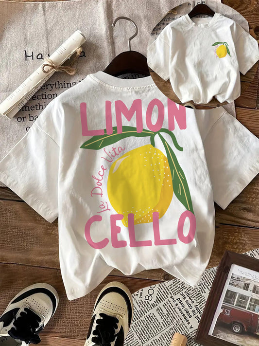 T-shirt z nadrukiem graficznym - okrągły dekolt i mieszanka bawełny