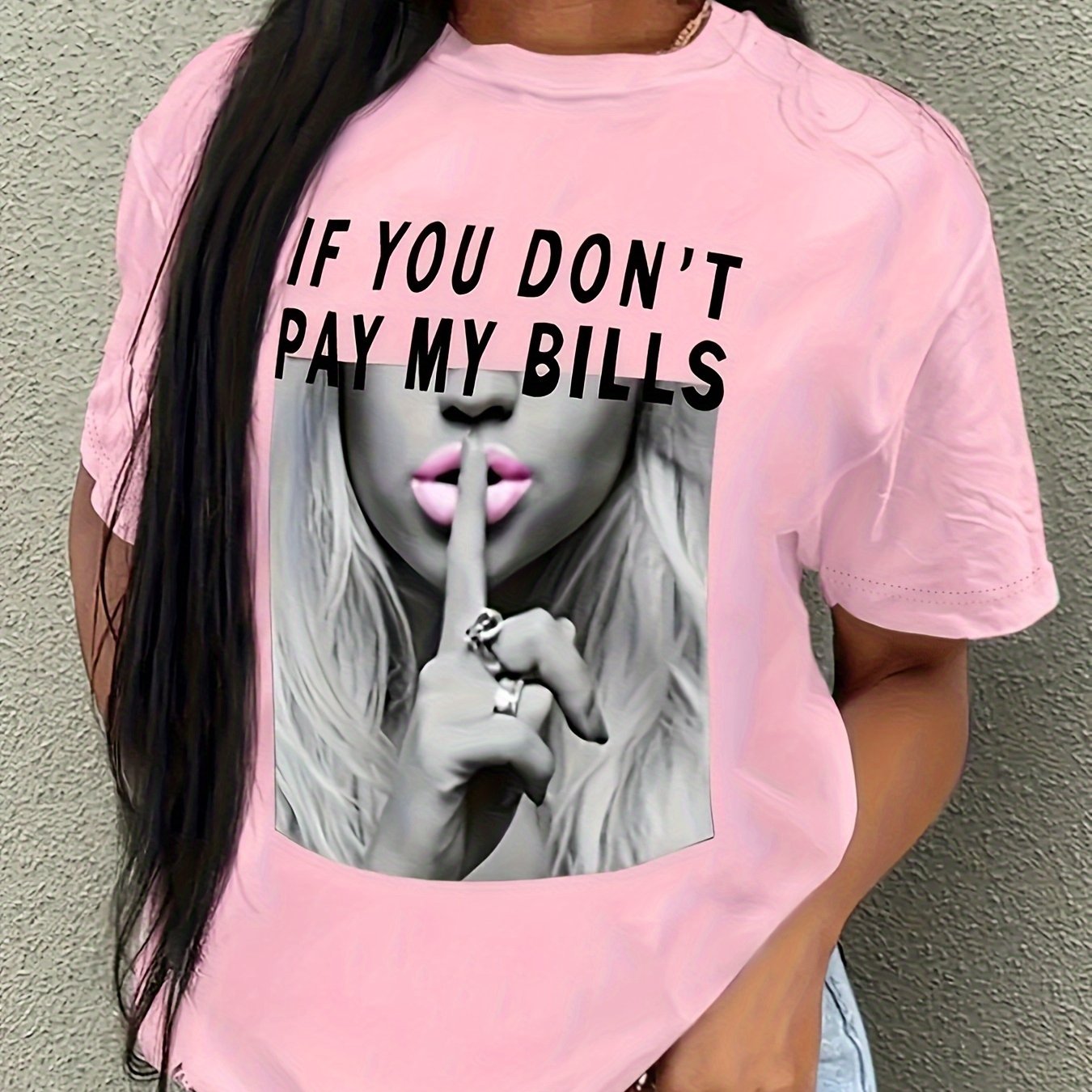 T-shirt z nadrukiem - krótkie rękawy i okrągły dekolt