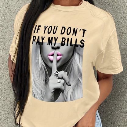 T-shirt z nadrukiem - krótkie rękawy i okrągły dekolt