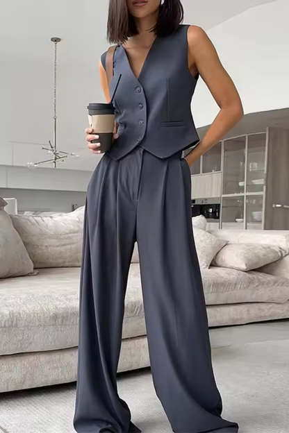 Tricia | Casualowy zestaw garniturowy bez rękawów