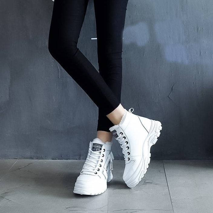 Ciepłe, eleganckie niskie buty damskie, idealne do noszenia na co dzień