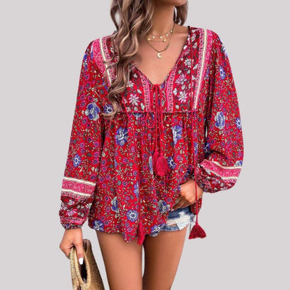 ByJules - Bluzka w stylu boho z wzorem paisley