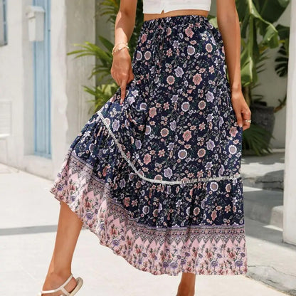Victoria - Elegancka spódnica maxi z koronkowymi detalami