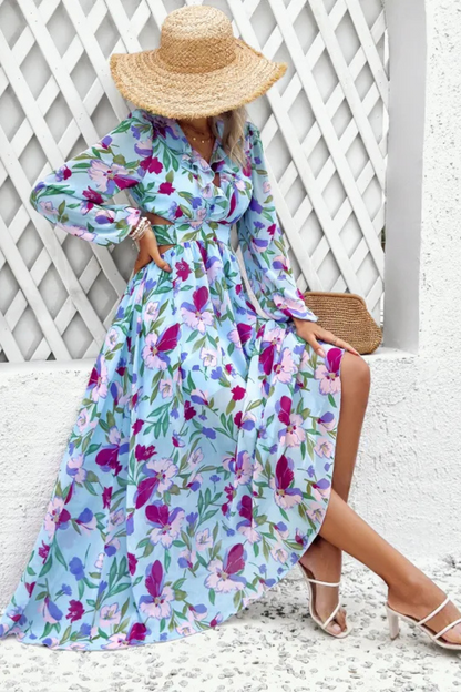 Sukienka z długim rękawem Valena | Florals Print