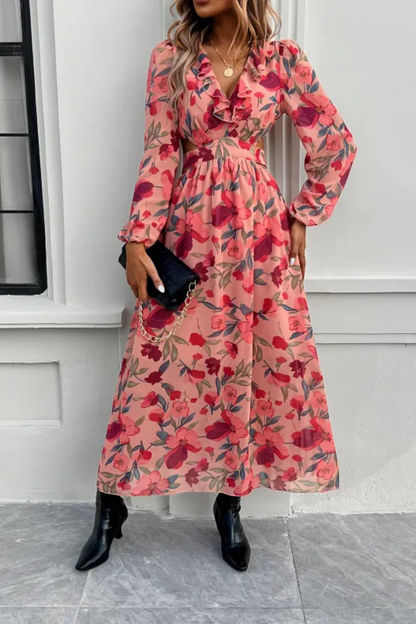Sukienka z długim rękawem Valena | Florals Print