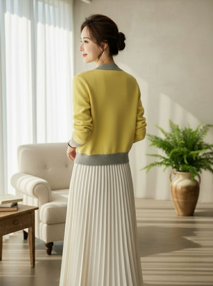 Verline | Elegancka i wygodna damska kamizelka w stylu retro z dzianiny patchworkowej