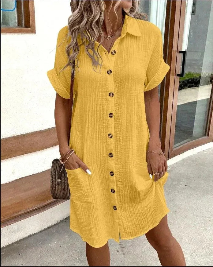 Sukienka polo - oversize - przewiewna bawełna - idealna na letnie imprezy