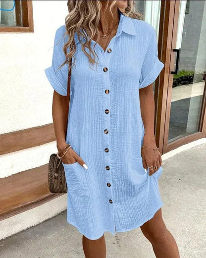 Sukienka polo - oversize - przewiewna bawełna - idealna na letnie imprezy