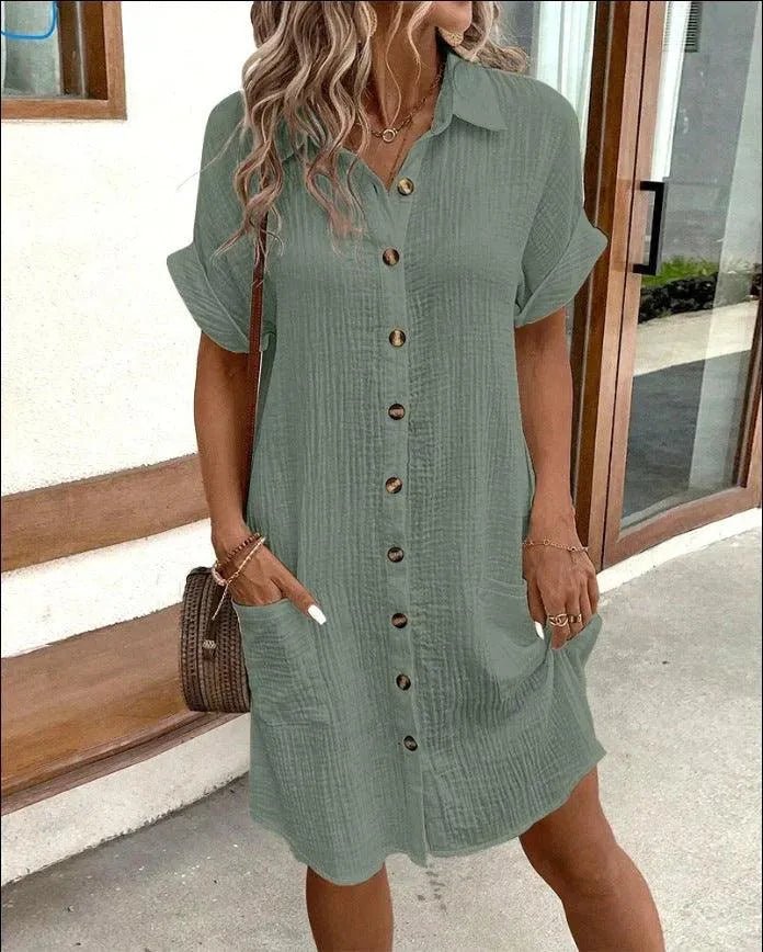 Sukienka polo - oversize - przewiewna bawełna - idealna na letnie imprezy